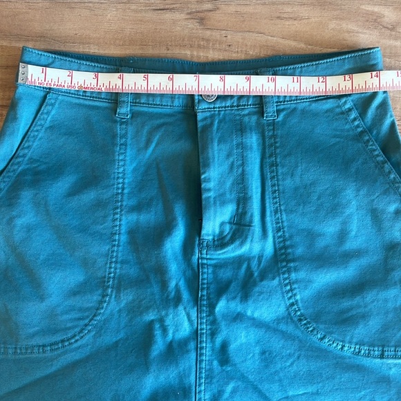 NWT Patagonia Women's Stand Up Skirt Size 6 Teal Organic Cotton Pockets - Picture 7 of 9